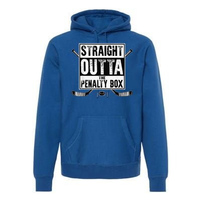 Hockey Vintage Straight Outta The Penalty Box Premium Hoodie