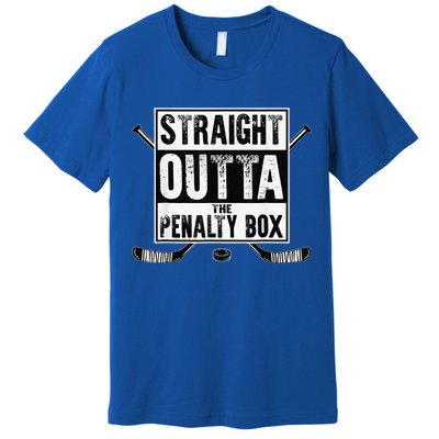 Hockey Vintage Straight Outta The Penalty Box Premium T-Shirt