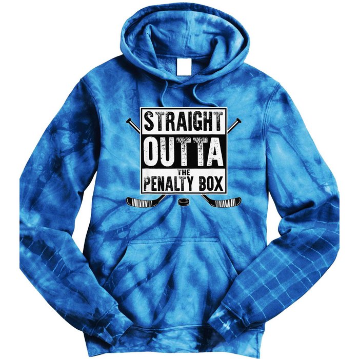 Hockey Vintage Straight Outta The Penalty Box Tie Dye Hoodie