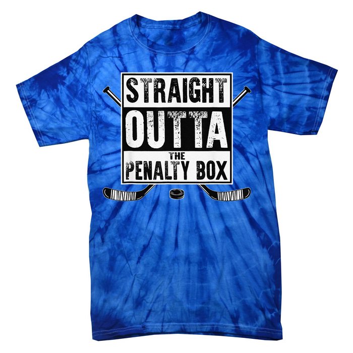 Hockey Vintage Straight Outta The Penalty Box Tie-Dye T-Shirt