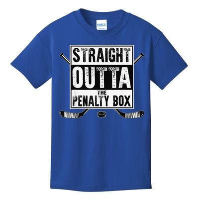 Hockey Vintage Straight Outta The Penalty Box Kids T-Shirt