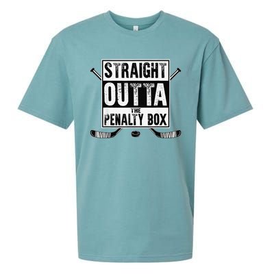 Hockey Vintage Straight Outta The Penalty Box Sueded Cloud Jersey T-Shirt