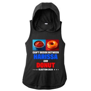 Harris Vs Trump CanT Decide Between Harissa And Donut Funny Ladies PosiCharge Tri-Blend Wicking Draft Hoodie Tank