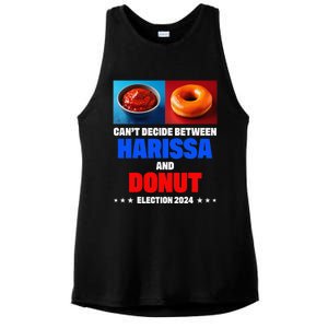 Harris Vs Trump CanT Decide Between Harissa And Donut Funny Ladies PosiCharge Tri-Blend Wicking Tank