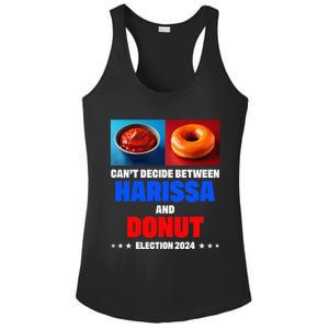 Harris Vs Trump CanT Decide Between Harissa And Donut Funny Ladies PosiCharge Competitor Racerback Tank