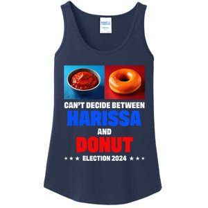 Harris Vs Trump CanT Decide Between Harissa And Donut Funny Ladies Essential Tank