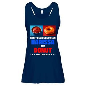 Harris Vs Trump CanT Decide Between Harissa And Donut Funny Ladies Essential Flowy Tank