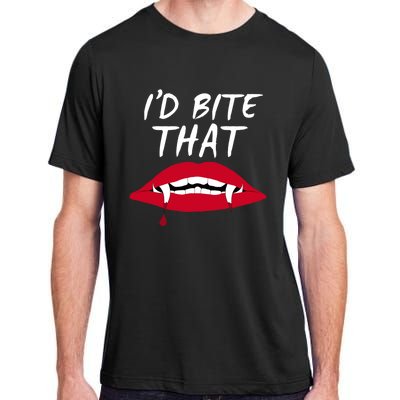 Halloween Vampire Teeth Bite That Bite Me Vampire Blood Cool Gift Adult ChromaSoft Performance T-Shirt