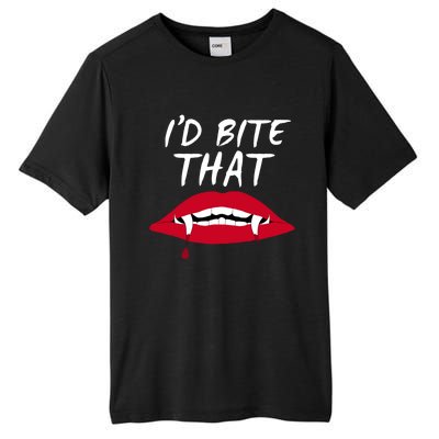 Halloween Vampire Teeth Bite That Bite Me Vampire Blood Cool Gift Tall Fusion ChromaSoft Performance T-Shirt