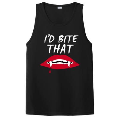 Halloween Vampire Teeth Bite That Bite Me Vampire Blood Cool Gift PosiCharge Competitor Tank