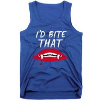 Halloween Vampire Teeth Bite That Bite Me Vampire Blood Cool Gift Tank Top