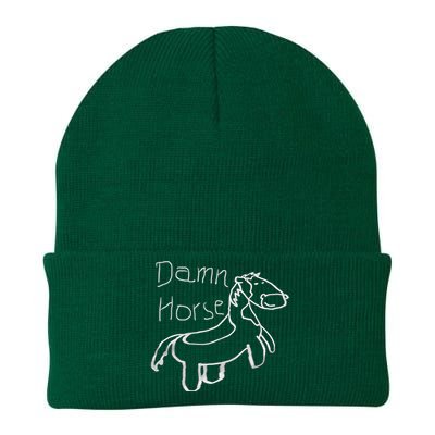 Horse Video Twitter Damn Horse Knit Cap Winter Beanie