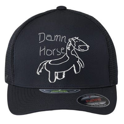 Horse Video Twitter Damn Horse Flexfit Unipanel Trucker Cap