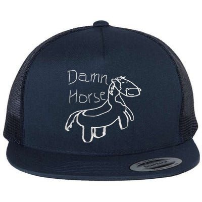 Horse Video Twitter Damn Horse Flat Bill Trucker Hat