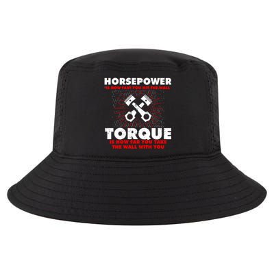 Horsepower Vs Torque Diesel Car Mechanic Funny Gift Cool Comfort Performance Bucket Hat