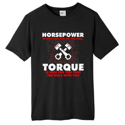 Horsepower Vs Torque Diesel Car Mechanic Funny Gift Tall Fusion ChromaSoft Performance T-Shirt