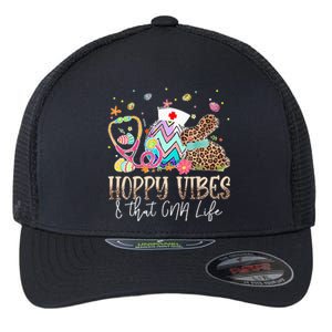 Hoppy Vibes & That CNA Life Easter Day Bunny Flexfit Unipanel Trucker Cap