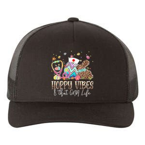 Hoppy Vibes & That CNA Life Easter Day Bunny Yupoong Adult 5-Panel Trucker Hat