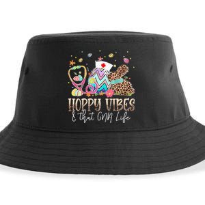 Hoppy Vibes & That CNA Life Easter Day Bunny Sustainable Bucket Hat