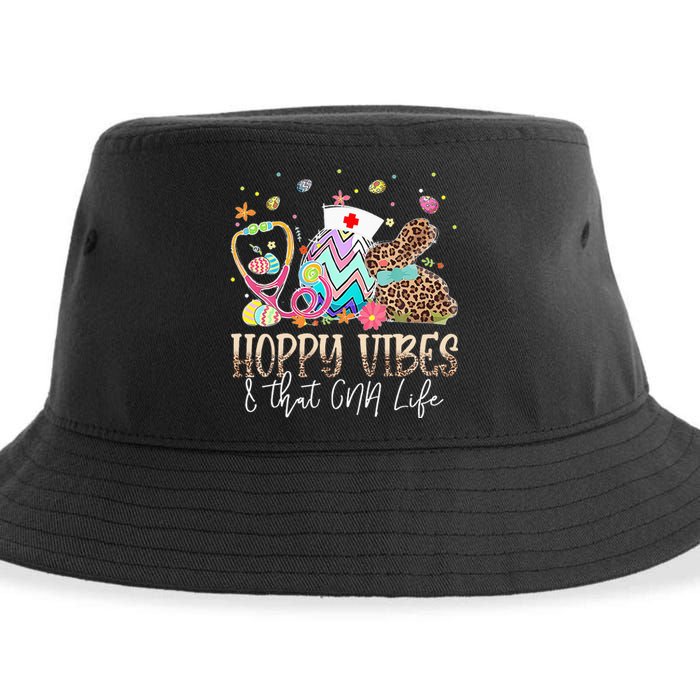 Hoppy Vibes & That CNA Life Easter Day Bunny Sustainable Bucket Hat