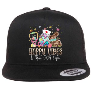 Hoppy Vibes & That CNA Life Easter Day Bunny Flat Bill Trucker Hat