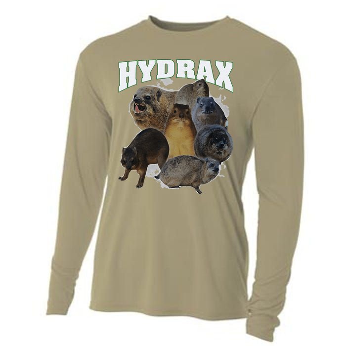 Hyrax Vintage Ugly Funny Meme Retro Animal Cooling Performance Long Sleeve Crew