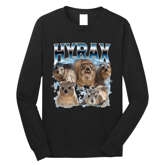 Hyrax Vintage Ugly Funny Meme Retro Animal Long Sleeve Shirt