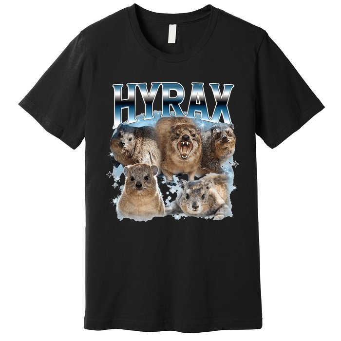 Hyrax Vintage Ugly Funny Meme Retro Animal Premium T-Shirt