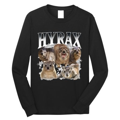 Hyrax Vintage Ugly Funny Meme Retro Animal Long Sleeve Shirt
