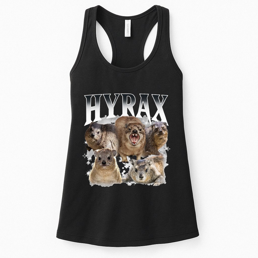 Hyrax Vintage Ugly Funny Meme Retro Animal Womens Tank Top