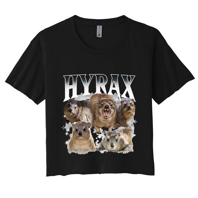 Hyrax Vintage Ugly Funny Meme Retro Animal Crop Top