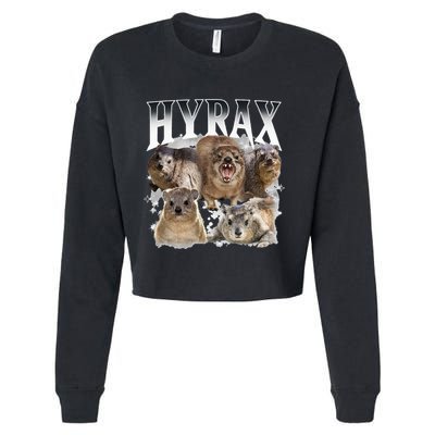 Hyrax Vintage Ugly Funny Meme Retro Animal Cropped Pullover Crew