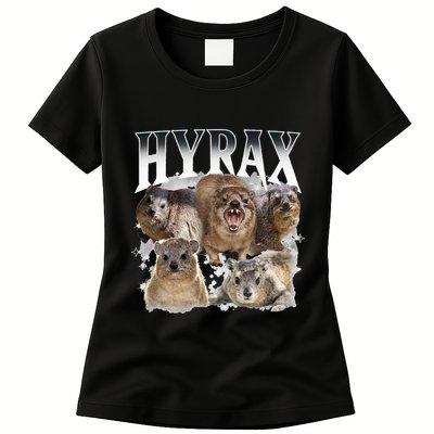Hyrax Vintage Ugly Funny Meme Retro Animal Womens T-Shirt