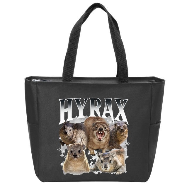 Hyrax Vintage Ugly Funny Meme Retro Animal Zip Tote Bag