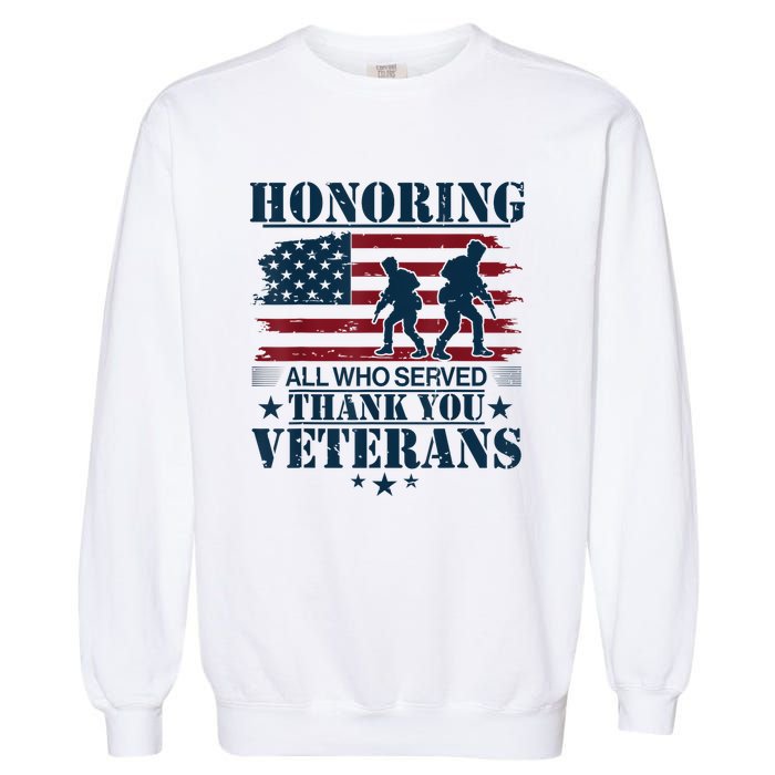 Honoring Veterans Us Garment-Dyed Sweatshirt