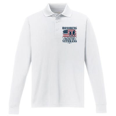 Honoring Veterans Us Performance Long Sleeve Polo