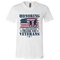 Honoring Veterans Us V-Neck T-Shirt