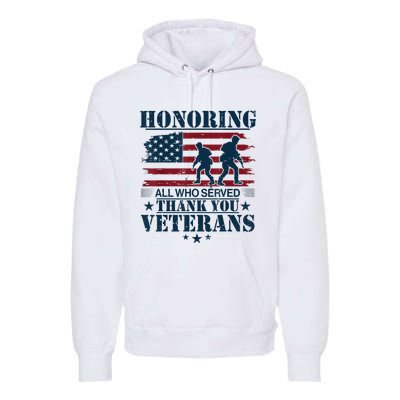 Honoring Veterans Us Premium Hoodie