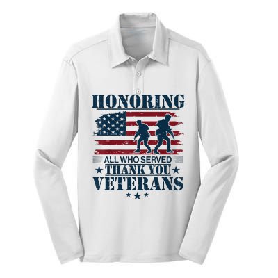 Honoring Veterans Us Silk Touch Performance Long Sleeve Polo