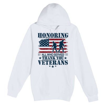 Honoring Veterans Us Premium Pullover Hoodie