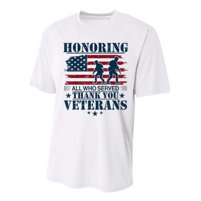 Honoring Veterans Us Performance Sprint T-Shirt