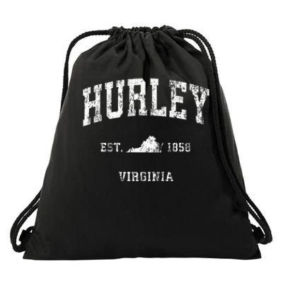 Hurley Virginia VA Vintage Athletic Sports Drawstring Bag