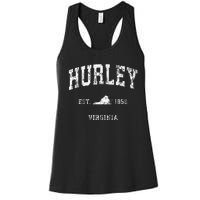 Hurley Virginia VA Vintage Athletic Sports Women's Racerback Tank