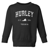 Hurley Virginia VA Vintage Athletic Sports Toddler Sweatshirt