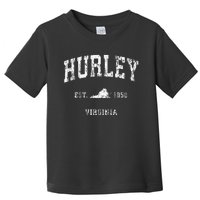 Hurley Virginia VA Vintage Athletic Sports Toddler T-Shirt