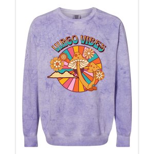 Hippie Virgo Vibes Zodiac Cool Gift Colorblast Crewneck Sweatshirt