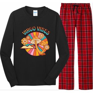 Hippie Virgo Vibes Zodiac Cool Gift Long Sleeve Pajama Set