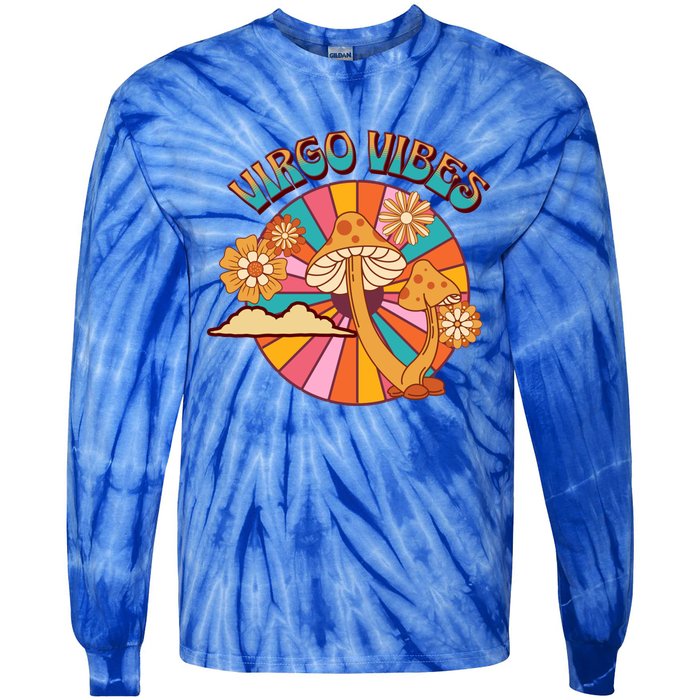 Hippie Virgo Vibes Zodiac Cool Gift Tie-Dye Long Sleeve Shirt