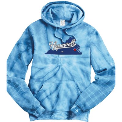 Hopewell Virginia Va Map Tie Dye Hoodie