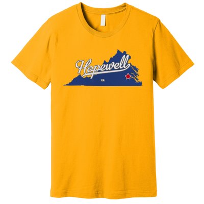 Hopewell Virginia Va Map Premium T-Shirt